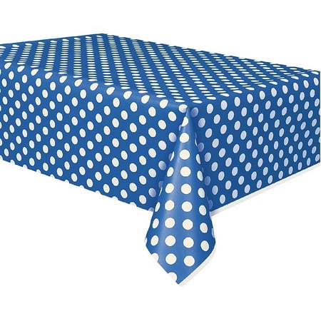 

2 Pack Blue Polka Dot Plastic Rectangle Tablecloth 54 x108 …