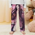 thumbnail image 2 of Demon Slayer Nezuko Pajama Pants Long Sleep Pants Soft Elastic Waist PJ Bottoms Lounge Pants, 2 of 7