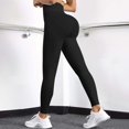 thumbnail image 2 of TGPMGRZ Leggings for Women Scrunch Lifting Gym Seamless Workout Leggings Tummy Control Yoga Pants Black Size S, 2 of 7