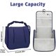 thumbnail image 2 of Bolsa de aseo colgante para mujer, bolsa de almacenamiento de joyería cosmética portátil, bolsa de aseo portátil plegable de moda para regalos (azul oscuro), 2 of 5