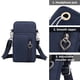 thumbnail image 3 of Bolso de hombro para teléfono móvil para mujer, bolso para teléfono móvil, bolso de hombro pequeño de tela Oxford para mujer con conector para auriculares, 19*10*6cm, 3 of 5