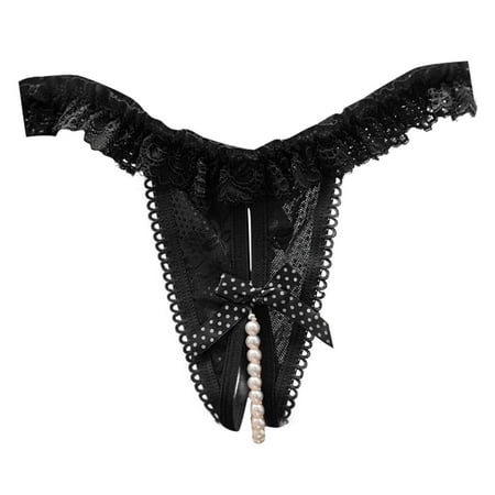 Underpants for Women plus Size Remote Panties for Women Pleasure Sexy Transparent Lace Underwear For Women With Low Waist And Spicy Open Crotch Pearl Massage Thong Thin Mesh T Shirt