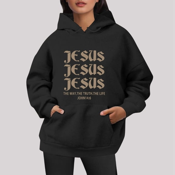 TTHXQING Womens Hoodie Clean Girl Fall Essentials Letter Print Graphic Loose Drawstring Plus Size Outdoor Hoodie Teen Cozy Cotton Sweatshirt Outfits Walmart Plus Membership Deals Black L