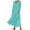Sky Blue, variant on FAFWYP Women's Casual Flowy Long Maxi Dress Solid Color 3/4 Sleeve Round Neck Cotton Linen Swing Dress Summer Beach Sundresses Cover Ups with Pockets