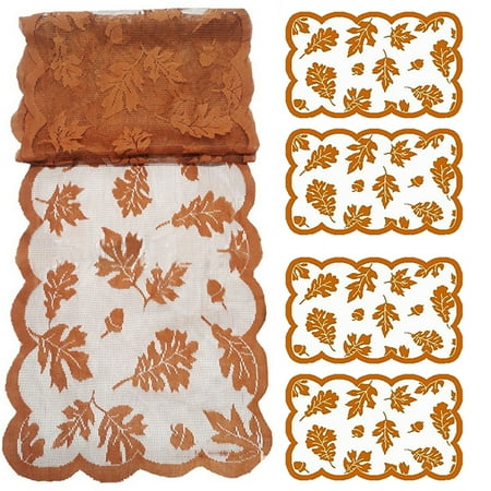 

Yinguo Gold Maple Leaf Lace Table Flag Coffee Table Bar Tea Table Mat Lace Table Towel C