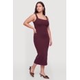thumbnail image 2 of Women's Plus Size Sleeveless Knit Square Neck Bodycon Dress, 2 of 3