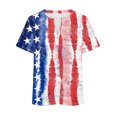 thumbnail image 4 of Fiudx Ofertas Flash Del Día Solo En Línea Camiseta de Manga Corta de Gran Tamaño Informal con Estampado de Día Independiente para Mujer, Camisetas Holgadas con Cuello Redondo, 4 of 4