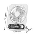 thumbnail image 2 of Wmhnj Ventilador de viaje porttil recargable con pantalla digital, 3000 mAh durante 15 horas, ventilador de escritorio USB ajustable de 3 velocidades, diseño delgado de tarjeta de 32 mm para, 2 of 7