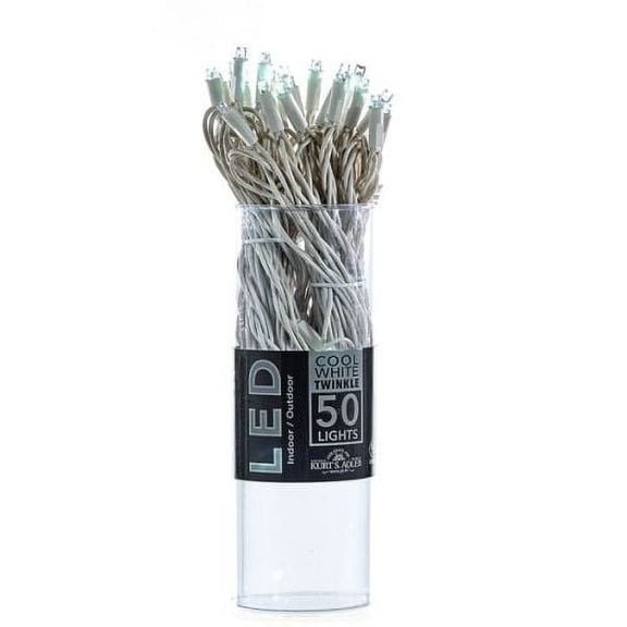 50 Cool White Twinkle LED Indoor/Outdoor String Light Set