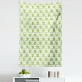 thumbnail image 1 of Green Tapestry, Holiday Theme with Foamy Beer Glasses Celebration Fun Doodle Pattern Design, Fabric Wall Hanging Decor for Bedroom Living Room Dorm, 5 Sizes, Apple Green White, by Ambesonne, 1 of 1