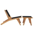 thumbnail image 3 of Tumbona VidaXL de madera de teca para exteriores con reposapiés desmontable, 3 of 9