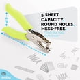 thumbnail image 7 of Enday 1/4” Paper Single Hole Puncher Home Office Supplies, Green 2 Pack, 7 of 7