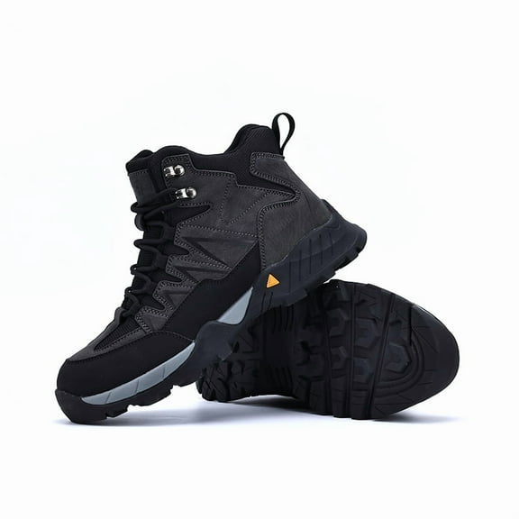 ywluxe High-Top Steel Toe & Composite Toe Work Shoes for Men - Oil-Resistant, Anti-Slip Rubber Outsole, Puncture Proof & Wear-Resistant