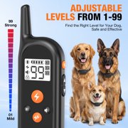 PcEoTllar Dog Training Collar, Dog Shock Collar with Remote, 4 Modes Beep Vibration Shock, Waterproof, Rechargeable Dog Shock Collar for Training Small Medium Large Dogs