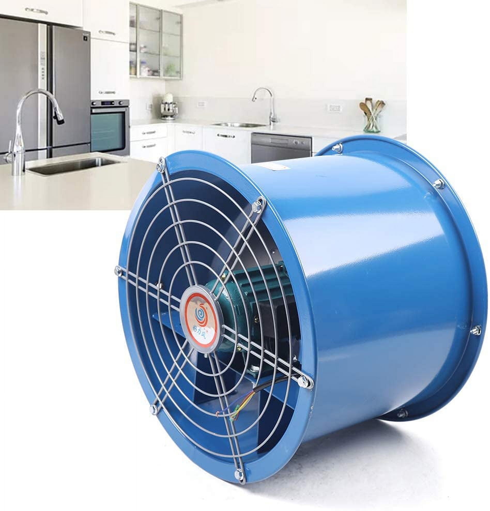 DENEST 16 inch Axial Fan Cylinder Pipe Spray Booth Paint Fumes Exhaust Fan Silent 110V