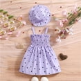 thumbnail image 6 of Girls Ribbed Knit Puff Long Sleeve Dress Pullover Crew Neck Casual Straight Knee Length Skirt Matching Color Crossbody Bag Purple 9-12 Months, 6 of 7