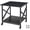 Black-2-Tier(23.6"W x 23.6"D x 22.7"H), variant on Large Printer Stand 23.6 X 23.6 22.6 Inches Square Table With Storsh2 Tier Rolling Cart Industrial Wheels For Home Office - Rustic Brown
