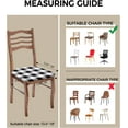 thumbnail image 3 of Dining Room Chair Seat Covers, Farmhouse Decoration Black White Plaid Buffalo Check Christmas Halloween Removable Stretch Chair Seat Cushion Slipcovers Protector for Holiday Party, Set of 6, 3 of 5