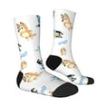 thumbnail image 3 of Lsque Bluey Printed Men's Crew Socks, Soft Durable Breathable Moisture-Wicking with Odor Control Cotton socks, 3 of 7