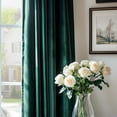 thumbnail image 5 of Curtainking Velvet Blackout Curtains Christmas Curtains 84 inches Length Thermal Insulated Soft Drapes for Bedroom Living Room Rod Pocket Window Curtains 2 Panels Green, 5 of 8