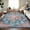 Blue, variant on GlowSol 5'x7' Area Rug Vintage Medallion Print Rug, Non Slip Low Pile Boho Soft Floral Accent Rugs for Living Room Bedroom, Orange