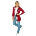 thumbnail image 3 of Women's Gameday Couture  Crimson USC Trojans Tri-Blend Rounded Stripe Cardigan, 3 of 4