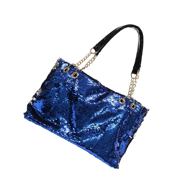 NUOLUX Bag Bag Black Large Sequin Tote Slouch Handbag Clutch Sequins Glitter Bags Retro Fluffy Sparkly Purse Shoulder Makeup