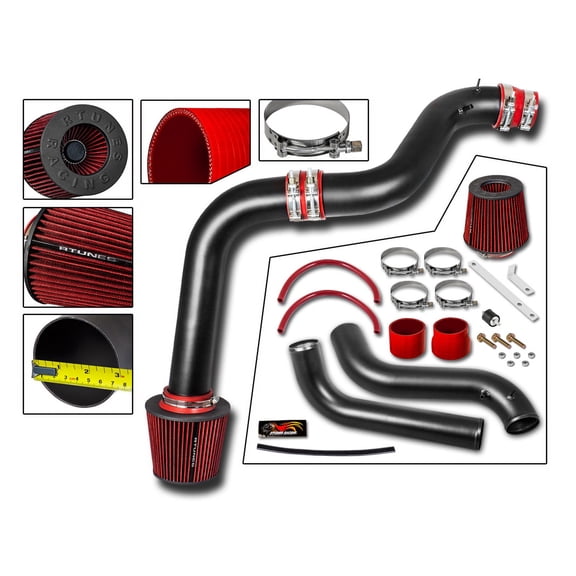 Rtunes Racing Black Cold Air Intake for 92-96 Honda Prelude