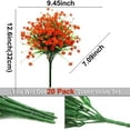 thumbnail image 2 of Sinhoon 20 Bundles Artificial Flowers for Outdoor Decoration, UV Resistant Faux Outdoor Plastic Greenery Shrubs Plants Fake Flowers Hanging Planter Home Garden Decor (Orange), 2 of 11