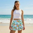 thumbnail image 4 of Jeiento Tropical Pineapple Golf Skirts for Women Fashion High Waisted Tennis Skorts Lightweight Stretchy Athletic Active Skirt with Shorts Size XL, 4 of 7