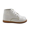thumbnail image 3 of Josmo Unisex Baby Walking Shoes, First Walker Shoes, Genuine Leather Patent Ostritch Infant Shoes, White, Size: 3.5, 3 of 5
