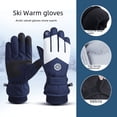 thumbnail image 2 of Guantes de esquí de invierno para hombres y mujeres, para exteriores, cálidos, resistentes al viento, impermeables, con pantalla táctil y acolchados de terciopelo para amantes de la equitación, 2 of 5
