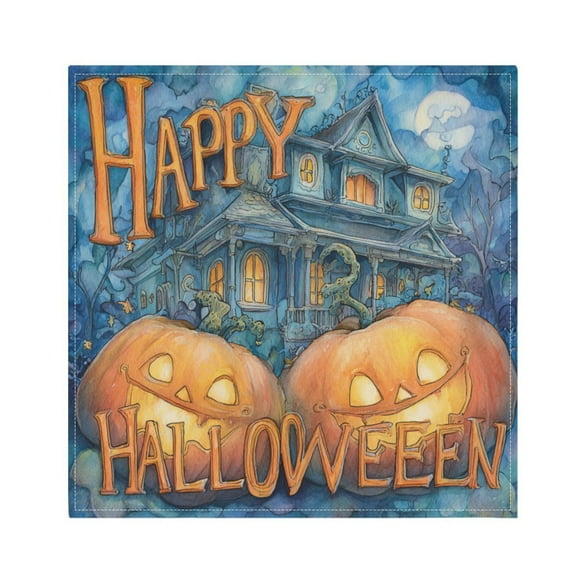 Qxltty Smiley Pumpkin Napkins 20×20in Perfect for Parties Dinners Weddings Cocktail Housewarming Cloth Napkins Set of 6