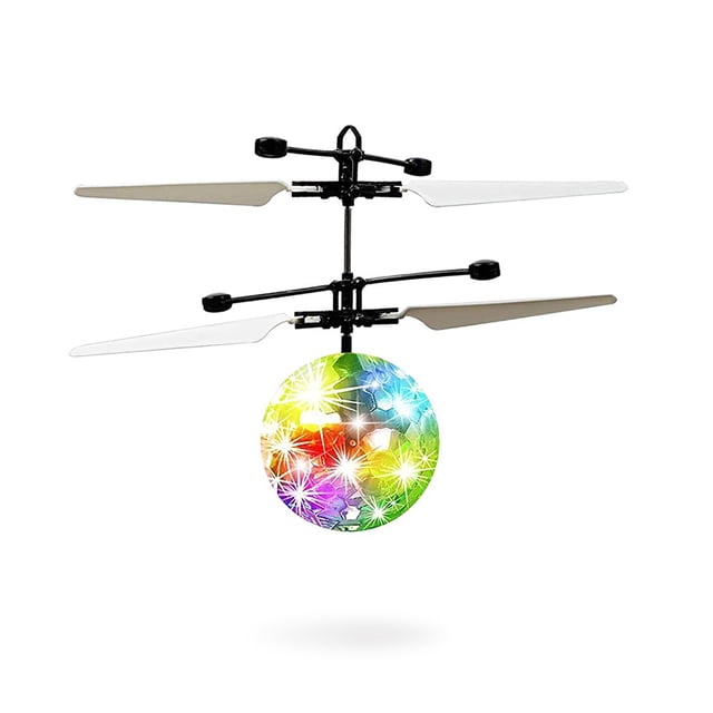 Tholdsy Bola voladora Flash LED USB Control remoto Sensor infrarrojo Bolas de inducción Niños Vuelo Juguete Automático Detección luminosa Juguetes