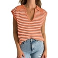 thumbnail image 5 of V Neck Cap Sleeve Tops Sleeveless Women Spring Sweater Vest, 5 of 5