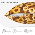 thumbnail image 3 of KLL Vintage Wood Grain Sunflower B Decorative Throw Pillow Covers Velvet Soft for Couch Sofa Bedroom Living Room Outdoor (No pillow core)-, 3 of 5