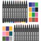 thumbnail image 4 of Set de marcadores de tela 24 colores | Bolígrafos de tela permanente impermeables lavables para diseño de camisetas y garabatos DIY | Tinta que no se desvanece | Colores Neón y Pastel Ricos, 4 of 9
