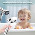 thumbnail image 3 of JDO Shower Head Holder for Shower Head, Mount Bracket with LED Display Shower Thermometer, IPX7 Waterproof Shower Head Thermometer Suitable for Baby Bath Kitchen Bathroom, 3 of 4