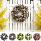 thumbnail image 1 of Flor artificial de coronas de puertas de primavera y verano - Corona floral de plástico multicolor de 15,35 pulgadas para decoración de paredes interiores y exteriores • Follaje y bayas realistas, 1 of 6