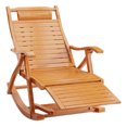 Crestora Heavy Duty Folding Rocking Chair Bamboo Living Room Indoor