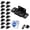 A*16pcs, variant on 8 Pack Quick Fitting Furniture Joint Bracket, Heavy-Duty Stainless Steel Corner Brackets, L Shape Furniture Joint Braces for Wood Bookcase Cupboard Wardrobe Hardware