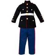 Officially Licensed Unisex Kids USMC Dress Blues: Authentic Marine Corps Uniform Medium 10-12