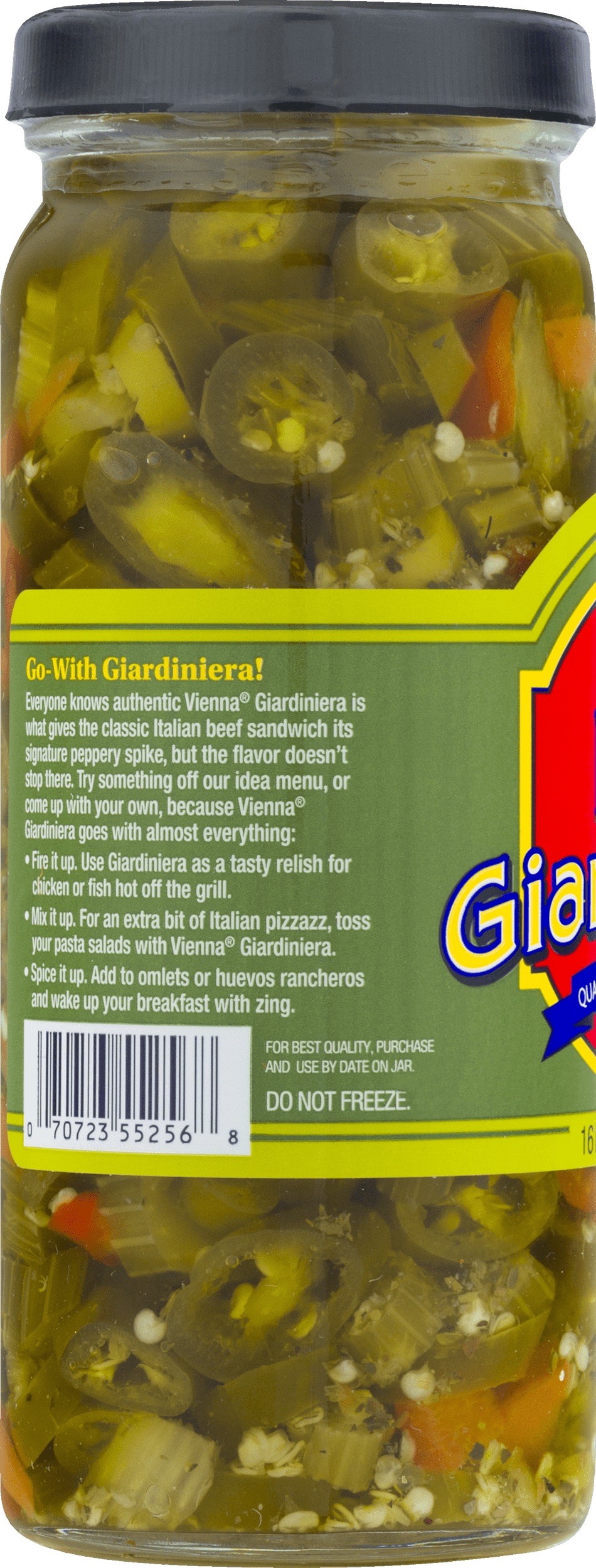 Vienna Beef, Hot Giardiniera, 16 oz,  Jarred Vegetables, Shelf-Stable