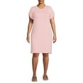 thumbnail image 2 of Terra & Sky Women's Plus Size Twisted T-Shirt Dress, 2 of 5