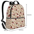 thumbnail image 4 of Lsque Valentine'S Day Rose Pattern Backpack – School Travel Canvas Daypack with Ergonomic Padded Straps, Multiple Compartments & Leather Handle, 4 of 5