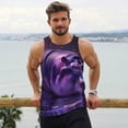 thumbnail image 6 of Pofeuu Purple Hippo In Water Print Men's Workout Tank Tops Sleeveless Muscle Gym Shirt Quick Dry-3X-Large, 6 of 7