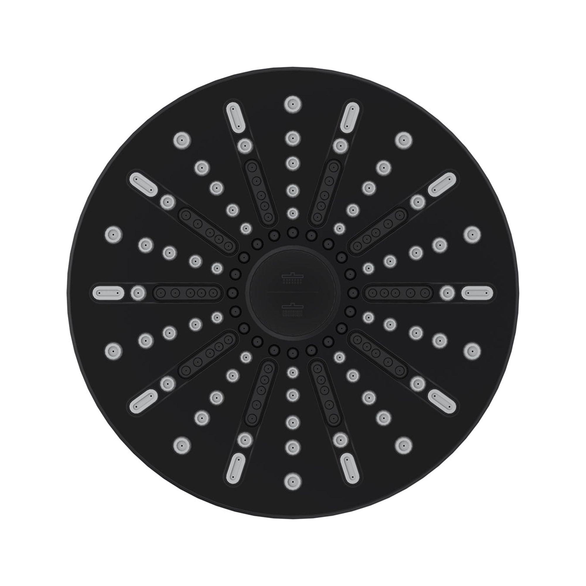 Design House 582718-BLK Ian Modern 8-inch 2-Function Showerhead, Matte Black