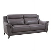 American Eagle Furniture Top Grain Genuine Leather Sofa in Dark Tan Brown