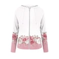 thumbnail image 4 of Women's Oversized Lightweight Hoodies Zip Up Fall Sweatshirts Jackets Neon Print Full Zipper Hoodies with Pockets, 4 of 5