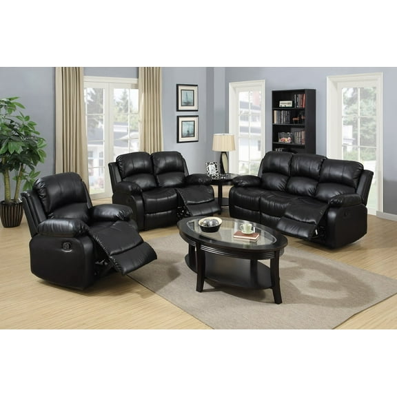 PonLiving Furniture Reclining Sofa Loveseat Chair Set Living Room SET Reclining Sofa Loveseat Chair Set Living Room SET